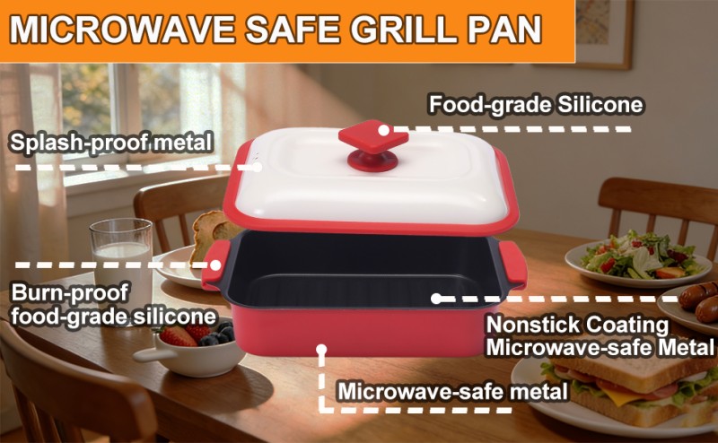 Microwave Safe Multi Grill Pot for Steak Cooking
