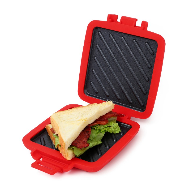 Microwave grill tray heating even distribution demonstration food test