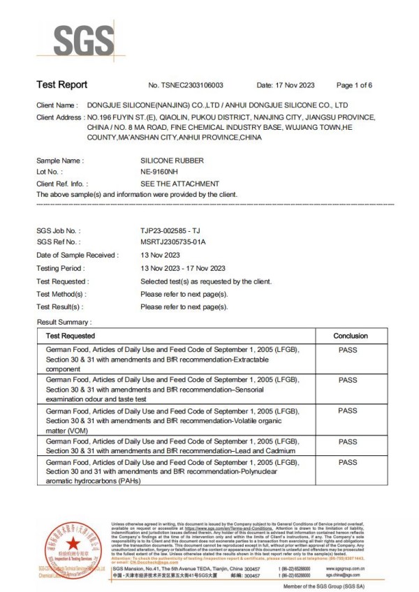 LFGB certification for HeMaSe silicone microwave cookware - German food safety standard
